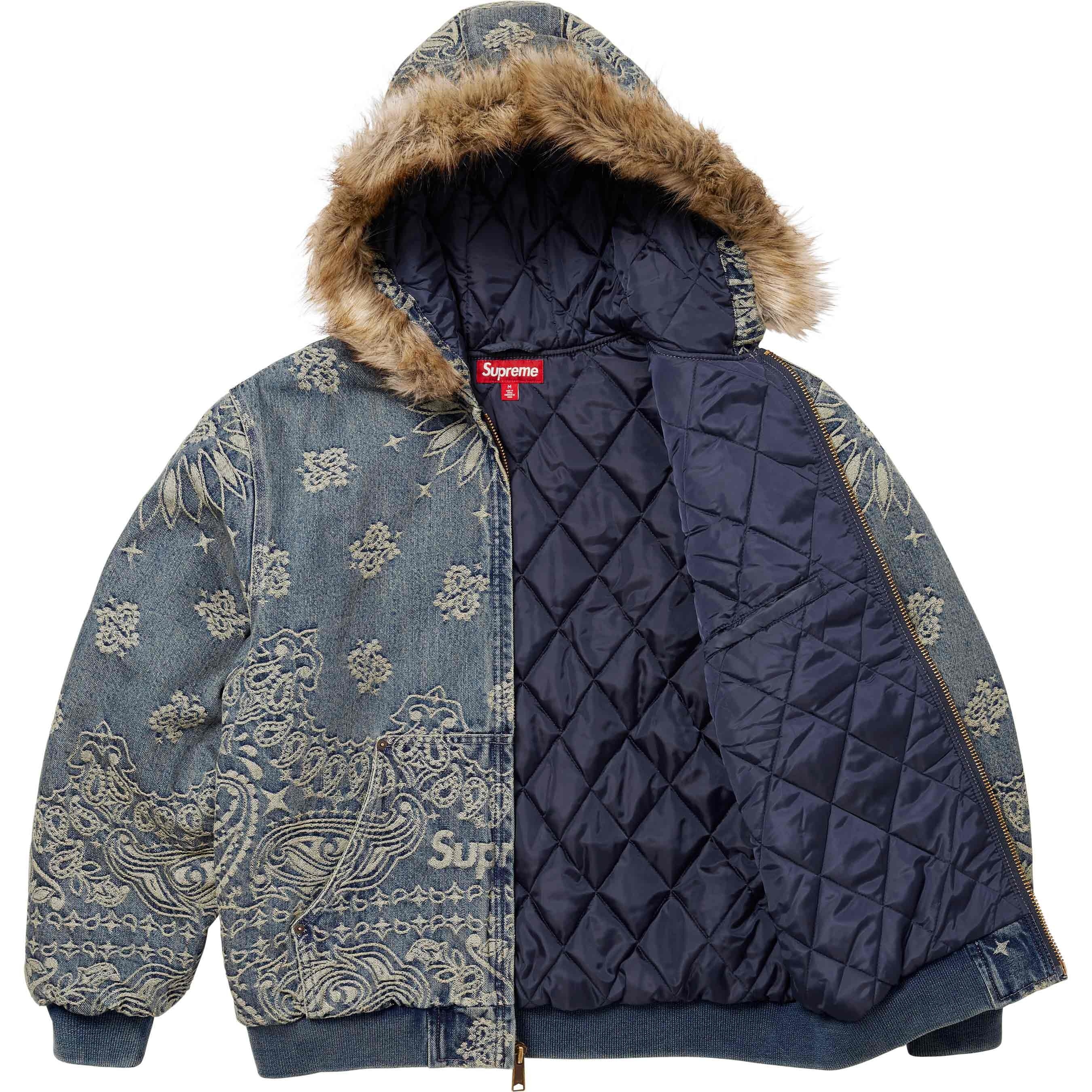 Bandana Jacquard Denim Hooded Work Jacket view 2